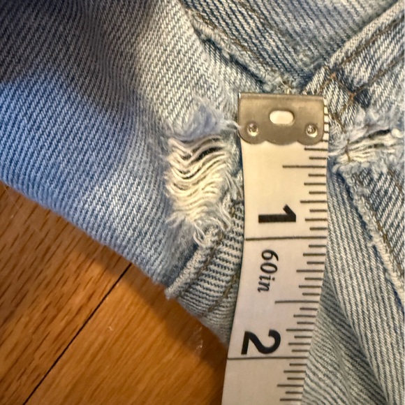 Agolde Riley High Rise Button Fly Straight Crop Denim Jeans Size 30 * Flaws - Picture 13 of 14